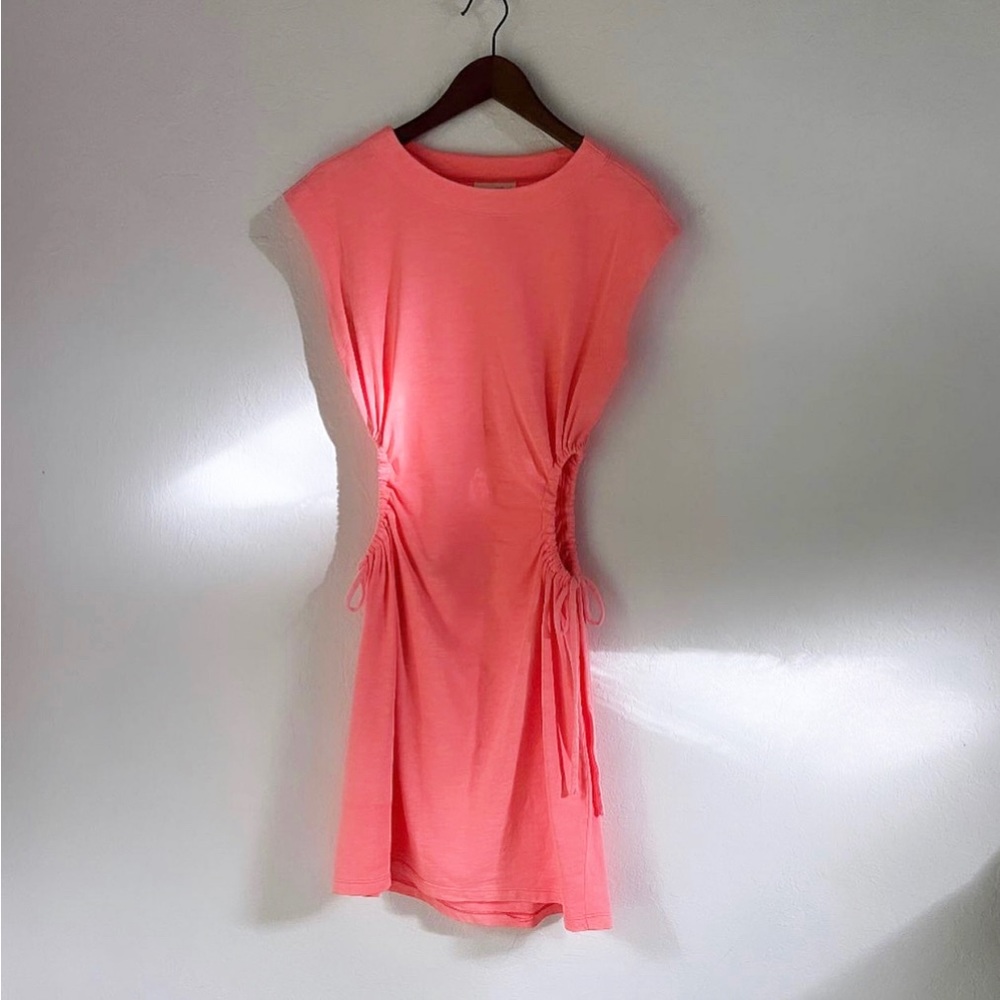 Neon Peach Cut Out Mini Dress